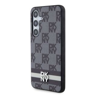 DKNY PU Leather Checkered Pattern and Stripe Case for Samsung Galaxy S24+ / black (DKHCS24MPCPTSSK)