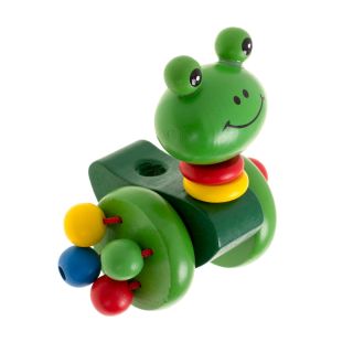RoGer Wooden Push‑Along Toy On Stick Frog (5903039701380)