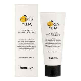 FarmStay Citrus Yuja Vitalizing Foam Cleansing 100ml (8809338560260)