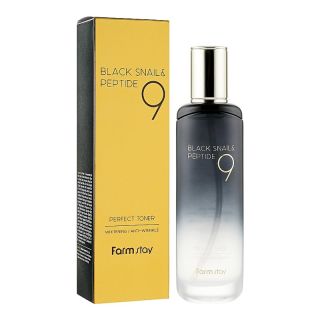 FarmStay Black Snail & Peptide 9 Perfect Toner 120ml (8809639172476)