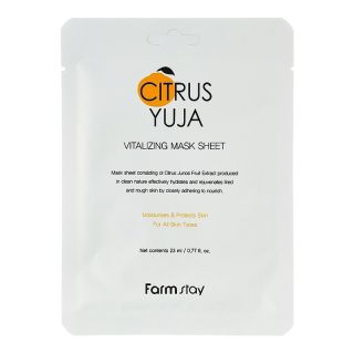 FarmStay Citrus Yuja Vitalizing Mask Sheet 1 pcs (8809809802660)