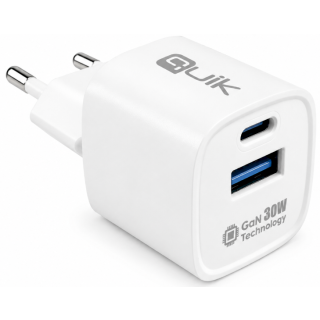 Quik Accessories QG-322 GaN USB-C / USB Charger 30W (QG-322)