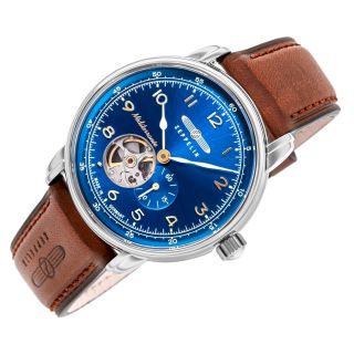 ZEPPELIN Méditerranée Open Heart Automatic 9666-3 Men's Watch / silver (9666-3)
