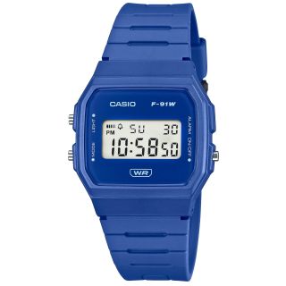 CASIO Unisex Watch F-91WB-2A1EF / blue (F-91WB-2A1EF)