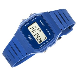 CASIO Unisex Watch F-91WB-2A1EF / blue (F-91WB-2A1EF)
