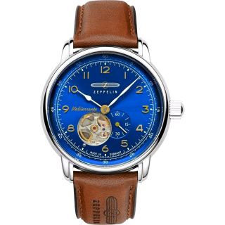 ZEPPELIN Méditerranée Open Heart Automatic 9666-3 Men's Watch / silver (9666-3)