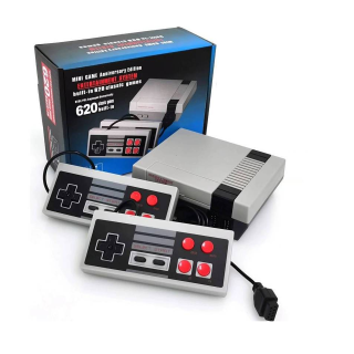 RoGer Retro Game console with 620 games / 2 game controllers / HDMI (RO-620-CO-MU-GR-HDMI)