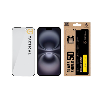 Tactical Glass Shield Privacy Stealth 5D for Apple iPhone 15 Plus/16 Plus / black (TA-57983127192)