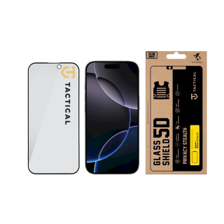 Tactical Glass Shield Privacy Stealth 5D for Apple iPhone 16 Pro/17 / black (TA-57983127196)