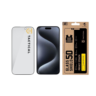 Tactical Glass Shield Privacy Stealth 5D for Apple iPhone 15 Pro / black (TA-57983127193)