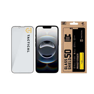 Tactical Glass Shield Privacy Stealth 5D for Apple iPhone 13/13 Pro/14/16e / black (TA-57983127189)