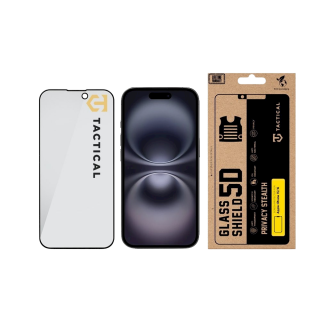 Tactical Glass Shield Privacy Stealth 5D for Apple iPhone 15/16 / black (TA-57983127195)