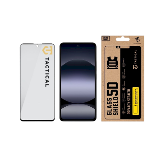 Tactical Glass Shield Privacy Stealth 5D for Xiaomi Redmi Note 14 4G/5G, Poco X7 Pro 5G / black (TA-57983127214)