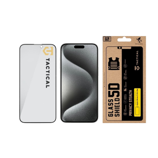 Tactical Glass Shield Privacy Stealth 5D for Apple iPhone 15 Pro Max / black (TA-57983127194)
