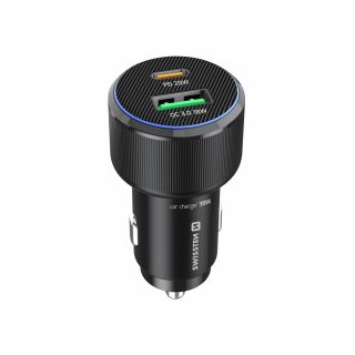 Swissten PD USB-C / USB Car Charger 38W with USB-C - USB-C Cable 1m (20111908)