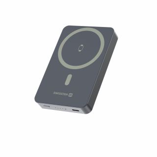 Swissten FUSION Power Bank Universal External Battery MagSafe / Apple Watch / 10000 mAh Silver (22013983)