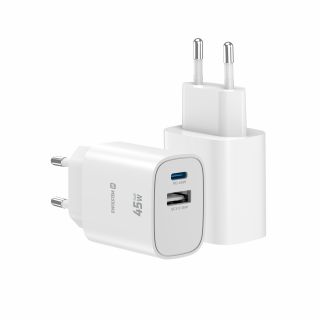 Swissten Edge GaN Travel Charger GaN USB-C PD 45W + USB-A 18W QC (22071718)