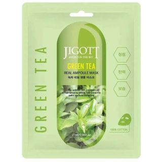 Jigott Green Tea Real Ampoule Mask 27 ml (8809541280177)