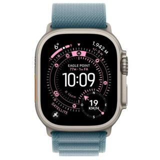 Apple Watch Ultra 3 Smartwatch 49mm Natural Titanium/ Light Blue Alpine Loop - Medium (MEWM4ET/A)