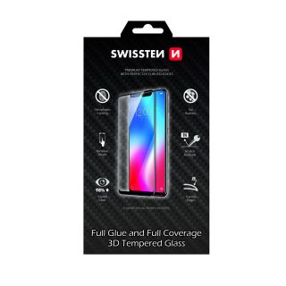 Swissten Ultra Durable Full Face / Full Glue Tempered Glass Premium 9H Screen Protector Samsung Galaxy A12 Black (64701874)