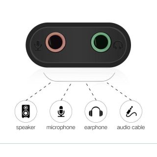 UGreen USB 2.0 External Sound Adapter Black (UGR-30724)