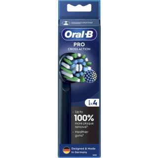 ORAL-B EB50BRB CrossAction Replacement Brush Heads Black 4 pcs. (EB50-4B/NEW)