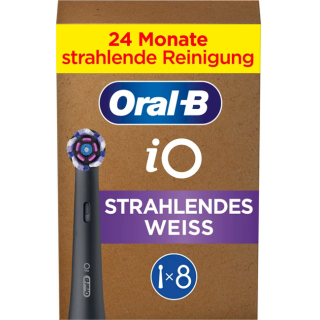 ORAL‑B iO Radiant White Replacement Brush Heads Black 8 pcs (8700216774192)