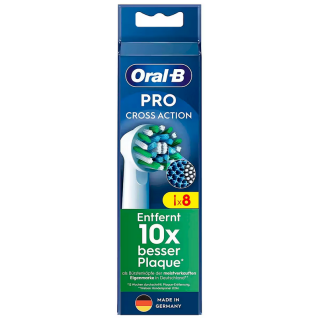 Oral-B CrossAction Replacement Brush Heads White 8 pcs (8006540860472)