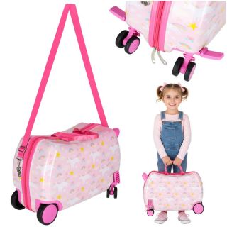 RoGer Children’s Wheeled Travel Suitcase 30L Unicorn Print (5903039769861)