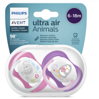 Philips SCF080/08 Avent Ultra Air Animals Baby Teat 6-18m / 2pcs. (SCF080/08)