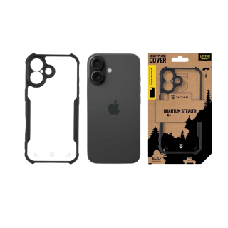 Tactical Quantum Stealth Cover for Apple iPhone 16 / clear/black (TA-57983121926)