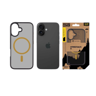 Tactical MagForce Hyperstealth 2.0 Cover for iPhone 16 / black/yellow (TA-57983121864)