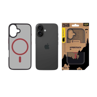 Tactical MagForce Hyperstealth 2.0 Cover for iPhone 16 / black/red (TA-57983121865)
