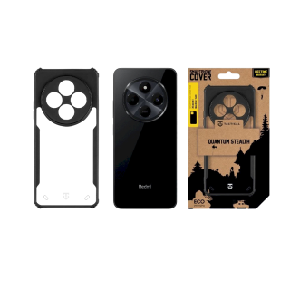 Tactical Quantum Stealth Cover for Xiaomi Redmi 14C 4G/A4 5G/Poco C75 / clear/black (TA-57983123297)