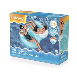 Bestway 43009 Inflatable Cool Comfort Double Pool Tube 188×117cm (43009)