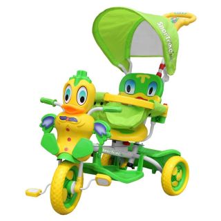 RoGer Duck Kids Tricycle With Handle Green (5903864979619)