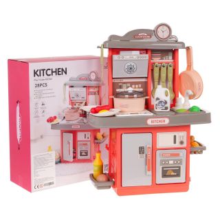 RoGer Interactive Kids Play Kitchen With Sound 35pcs Pink (5903864981056)
