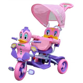 RoGer Duck Kids Tricycle With Handle Pink (5903864979626)