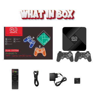 RoGer TV GameBox G5 Retro Game Console x2 Controlers / 64GB / 4K / 10 Emulators / 30000+ Games (RO-GAMEBOX-G5-64GB)