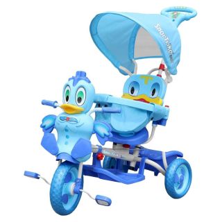 RoGer Duck Kids Tricycle With Handle Blue (5903864979633)