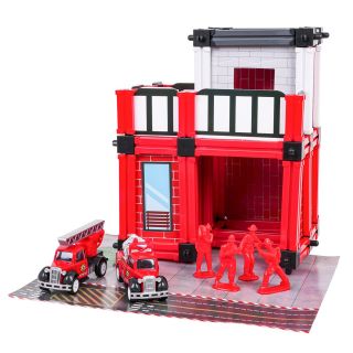 RoGer Fire Station Play Set With Vehicles and Figures (5903864975338)