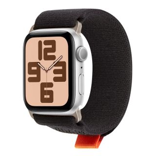 OBAL:ME Textile Strap for Apple Watch 42-49mm M-L / black/orange (57983126806)