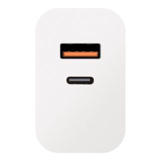 OBAL:ME Wall Charger USB-A + USB-C 25W / white (OM25WCA)