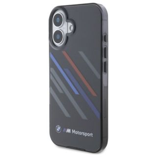 BMW Motorsport IML Random Stripes Back Case for Apple iPhone 16 (BMHCP16S23HTRAK)
