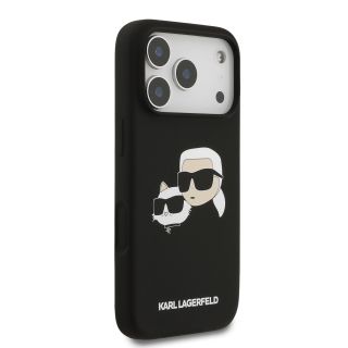 Karl Lagerfeld Liquid Silicone Double Heads MagSafe Case for Apple iPhone 17 Pro (KLHMP17LSKCHPPLK)