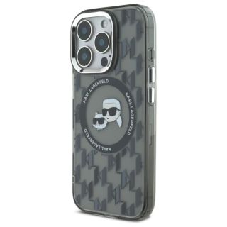 Karl Lagerfeld Hard IML Monogram Karl&Choupette Head MagSafe Case for Apple iPhone 16 Pro Max (KLHMP16XHMCKMHK)