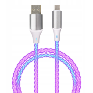 Qualo QCS-AC-00 Glowing Cable USB-A – USB-C /15W / 1m / LED (QCS-AC-00)