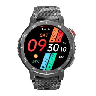 RUBICON Smartwatch RNCF08 / black/brown (SMARUB232)