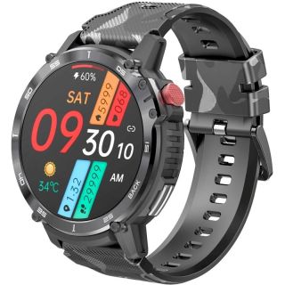 RUBICON Smartwatch RNCF08 / black/brown (SMARUB232)