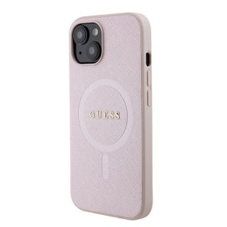 Guess Saffiano MagSafe Back Case for Apple iPhone 15 (GUHMP15SPSAHMCP)